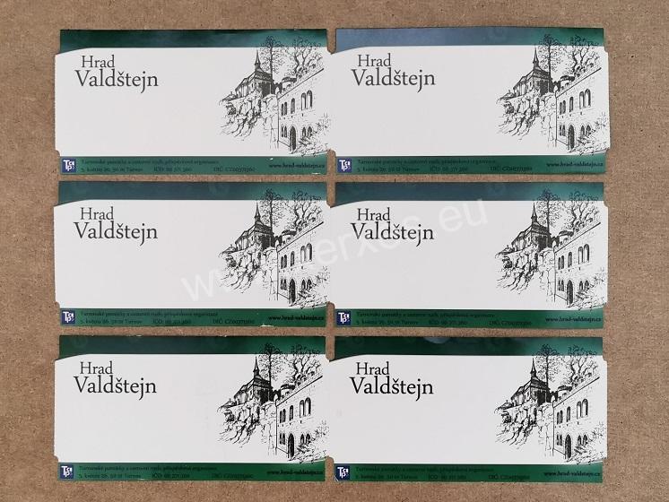 Termotransferové vstupenky hrad Valdštejn