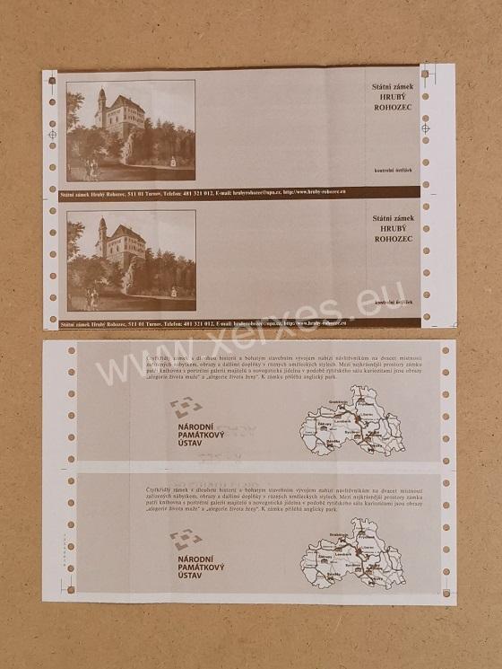 Předtištěné vstupenky na traktorovém papíru_HRUBÝ ROHOZEC